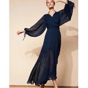 NWT Hutch Rocky Maxi Dress Wrap Navy Size M